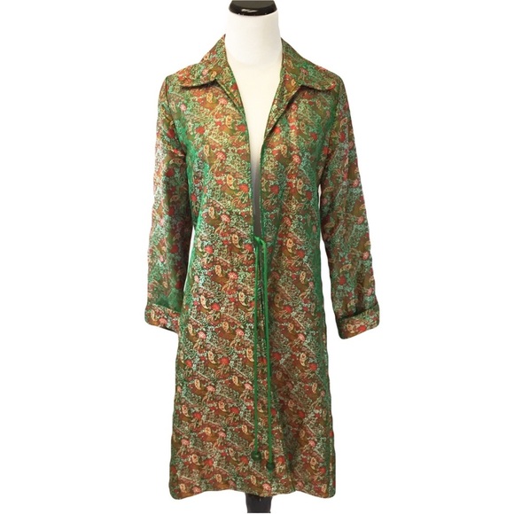 Vintage Silk Made in India Tunic Jacket - Picture 2 of 9